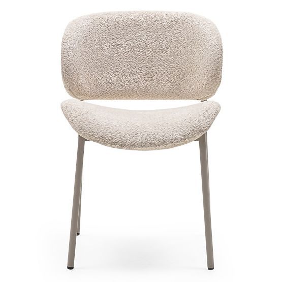 Gepolsterter Stuhl Safira beige, Bouclé