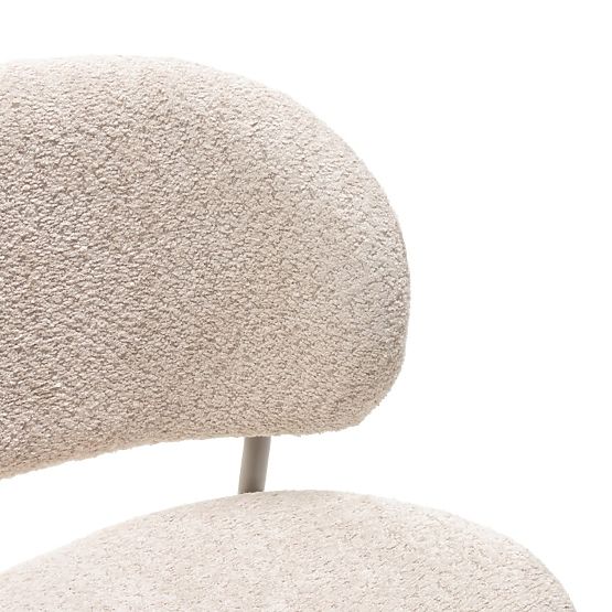 Gepolsterter Stuhl Safira beige, Bouclé