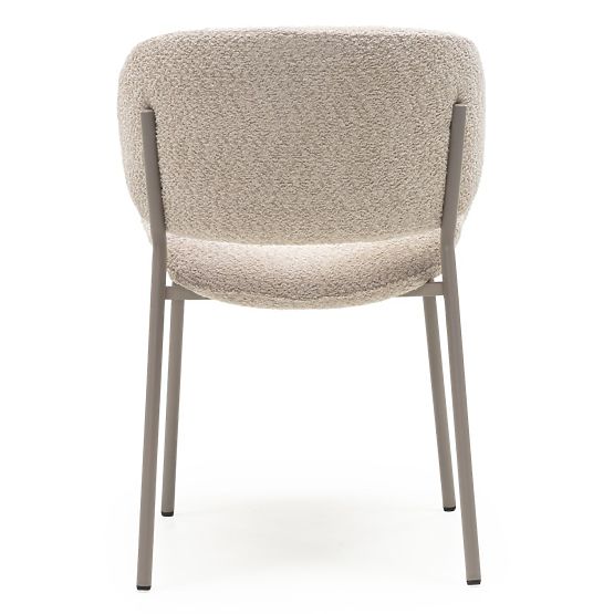 Gepolsterter Stuhl Safira beige, Bouclé