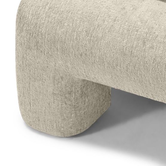 Gepolstertes Bett Rolly 160x200 cm, mit Lattenrost, abgerundet, hellgrau