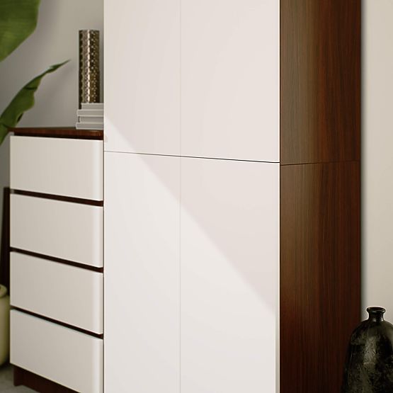 GESCHLOSSENES REGAL R80 2D 8P CLP WENGE / WEISS