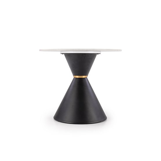 GORETTI_S Couchtisch weißer Marmor / schwarz (2p=1Stk)