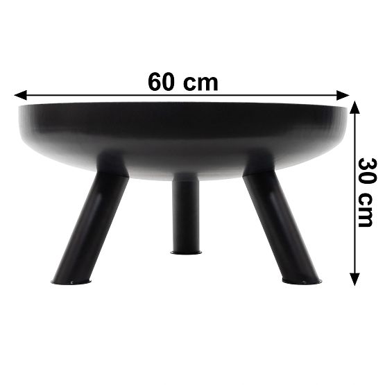 Große robuste gusseiserne Gartenfeuerstelle 60 cm ideal für Lagerfeuer