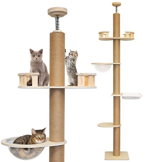 Großer Kratzbaum für Katzen Beige 255-265cm P70503