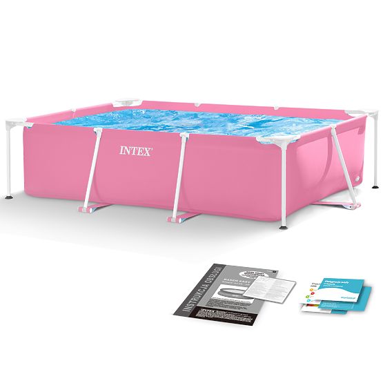 Großer rechteckiger Gartenpool mit Rahmen 220 x 150 cm INTEX 28266