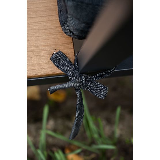 Großes Eckset aus Aluminium mit Tisch MASSIMO schwarz