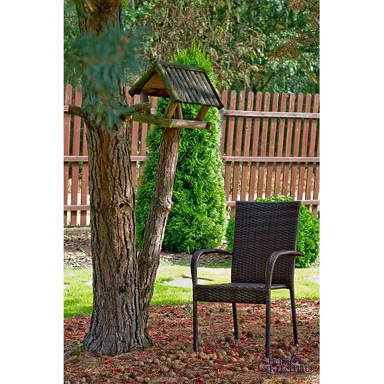 Großes Ess-Set aus Technorattan (Tisch 200x100cm + 8 Stühle) SOTTILE schwarz