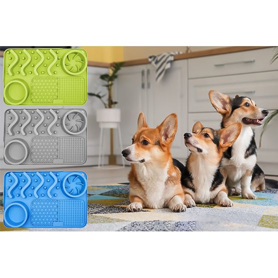 GRÜNE LECKMATTE ZUR VERLANGSAMUNG DER NAHRUNGSAUFNAHME