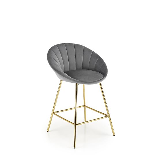 H112 Barhocker Grau/Gold (2p=2 Stk.)