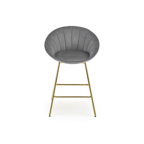 H112 Barhocker Grau/Gold (2p=2 Stk.)