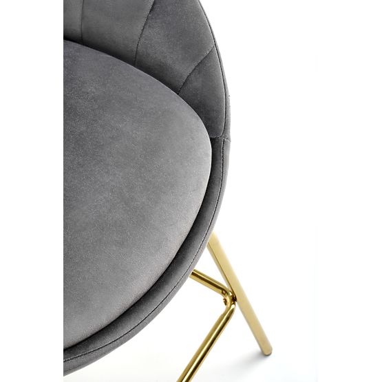 H112 Barhocker Grau/Gold (2p=2 Stk.)