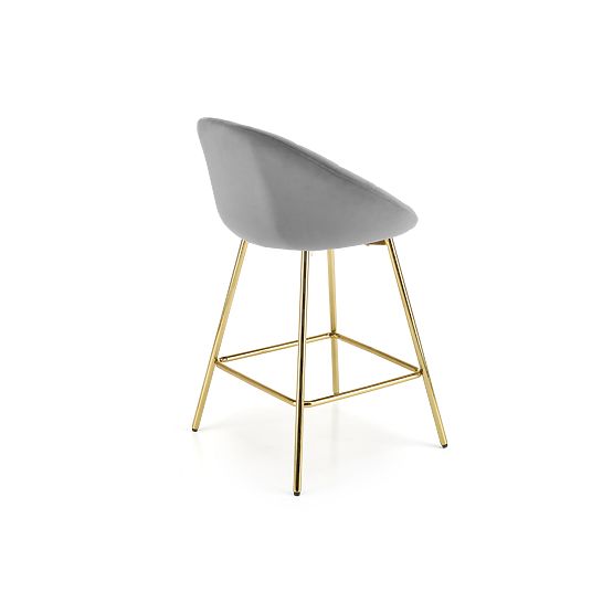 H112 Barhocker Grau/Gold (2p=2 Stk.)