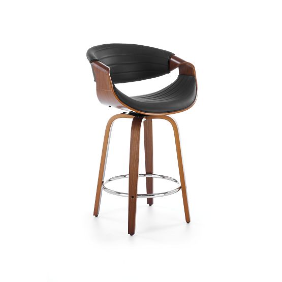 H123 Barhocker schwarz / nussbaum (1p=1Stk)