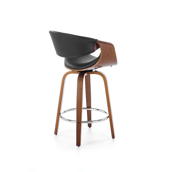 H123 Barhocker schwarz / nussbaum (1p=1Stk)