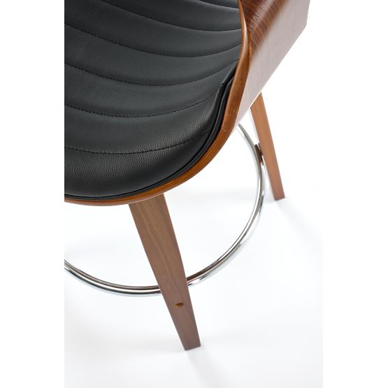 H123 Barhocker schwarz / nussbaum (1p=1Stk)