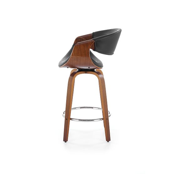 H123 Barhocker schwarz / nussbaum (1p=1Stk)