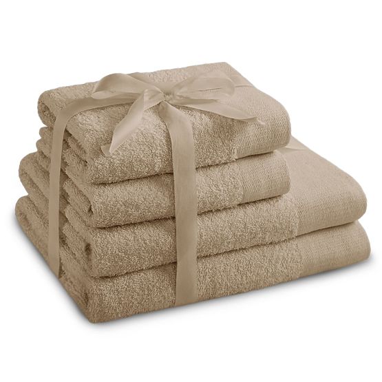 Handtuch AMARI - AMELIAHOME Farbe Beige klassischer Stil 2*70x140+2*50x100 AmeliaHome