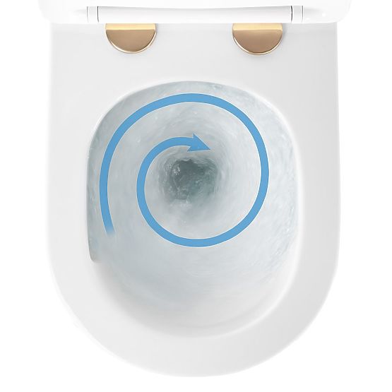 Hänge-WC Rea Carlo Mini Tornado NFQ Gold Weiß