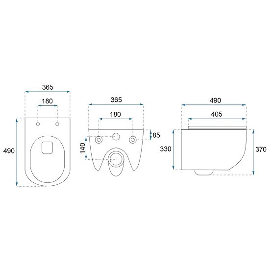 Hänge-WC-Schüssel Carlo Mini Tornado