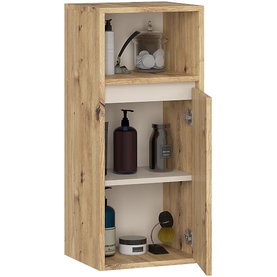HÄNGENDER BADEZIMMERSCHRANK VAMI W35 1D 1W EICHE ARTISAN / KASCHMIR
