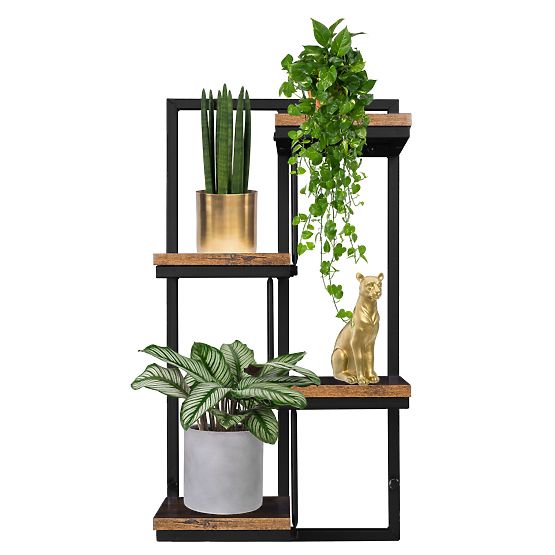 Hängender Blumentopf schwarz Hagart Rustic alte Eiche