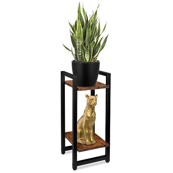 Hängender Blumentopf schwarz Lupin Rustic Alteiche