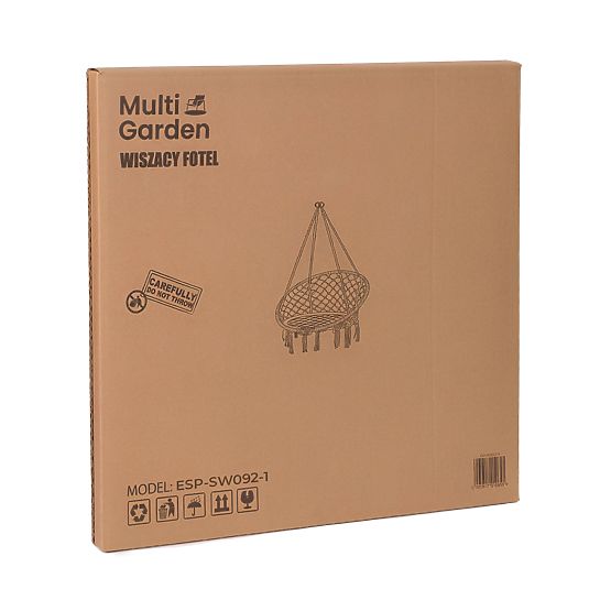 Hängesessel Boho Gartenschaukel Schwarz MultiGarden