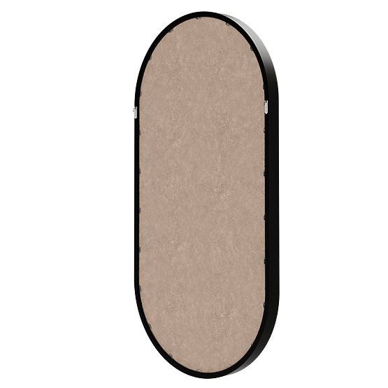 Hängespiegel im Holzrahmen Plico 45x90 cm, oval, schwarz