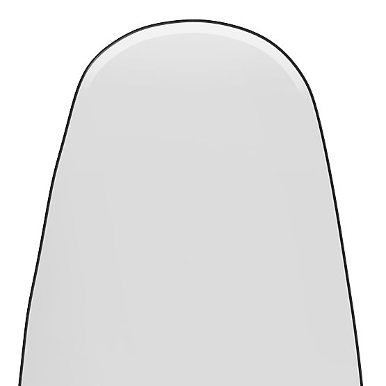 Hängespiegel im schwarzen Rahmen Frivatti, 55x150 cm, unregelmäßige Form