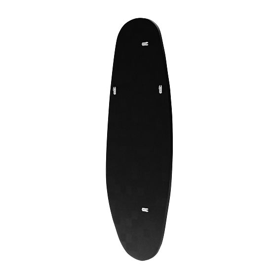 Hängespiegel im schwarzen Rahmen Frivatti, 55x150 cm, unregelmäßige Form