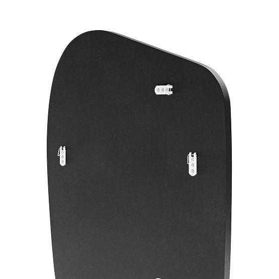 Hängespiegel im schwarzen Rahmen Frivatti, 60x100 cm, unregelmäßige Form