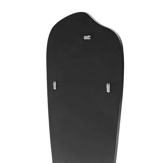 Hängespiegel im schwarzen Rahmen Frivatti, 60x140 cm, unregelmäßige Form