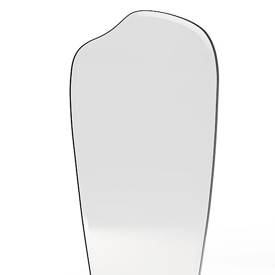 Hängespiegel im schwarzen Rahmen Frivatti, 60x140 cm, unregelmäßige Form