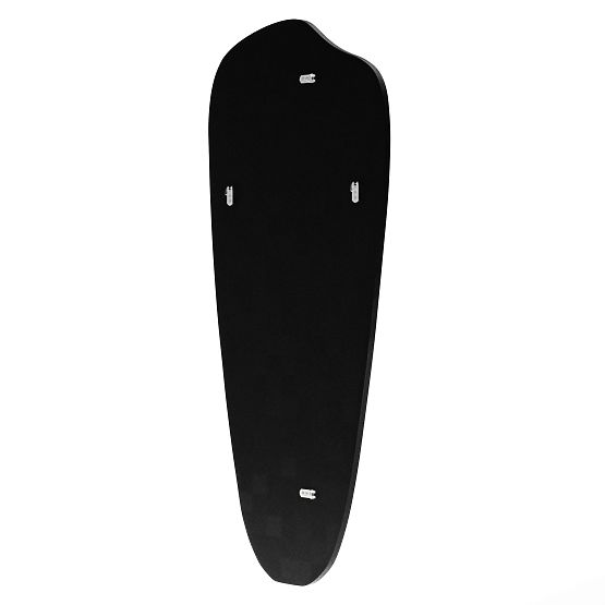 Hängespiegel im schwarzen Rahmen Frivatti, 60x140 cm, unregelmäßige Form