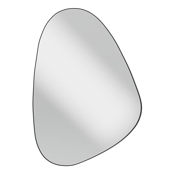 Hängespiegel im schwarzen Rahmen Libia, 76x51 cm, unregelmäßige Form