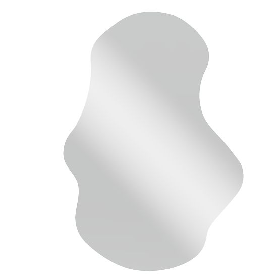 Hängespiegel im schwarzen Rahmen Zoe, 80x55 cm, unregelmäßige Form