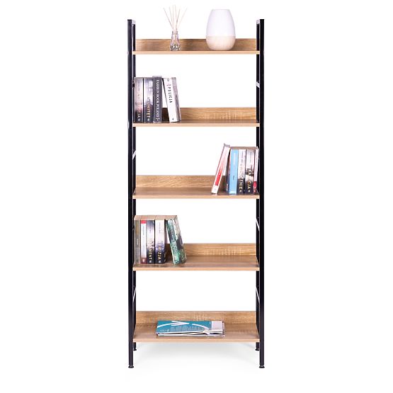 Hoher Loft-Regal 5 Böden Metall MDF ModernHome