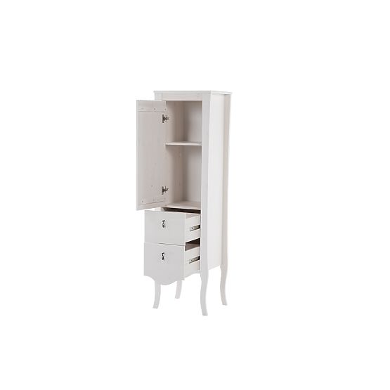 Hoher Schrank 1 Tür 2 Schubladen