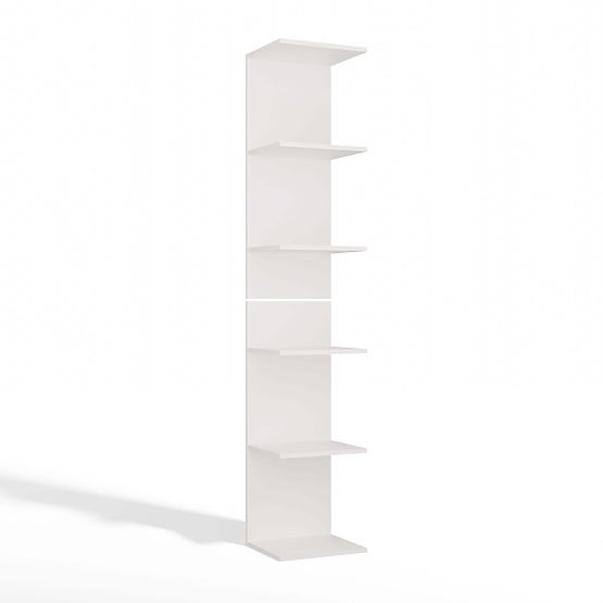 HOHES WEIßES REGAL 6P 180 cm 6 Regalböden für Bücher und Dokumente für Büro und Wohnzimmer