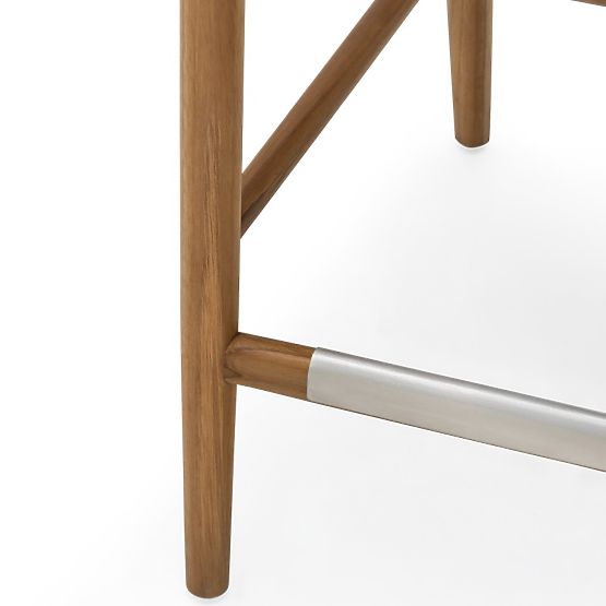 Holzbarhocker Ludvika 2.0, abgerundet, natur/creme