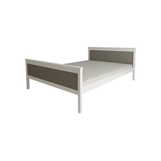 Holzbett Ikar 200 x 120 cm - grau/weiß