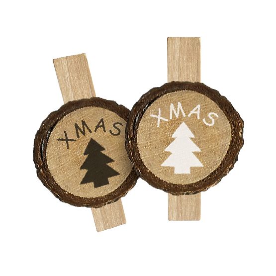 HOLZKLAMMERN 8 STK. BÄUME KL-21X11