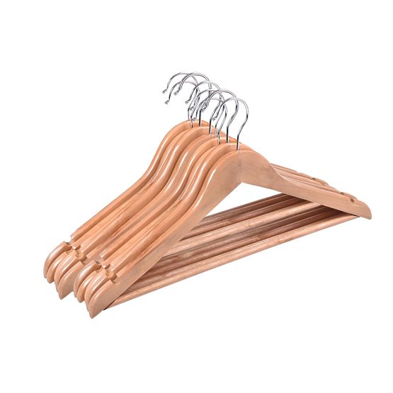 Holzkleiderbügel RONDO Set 10 Stück hellbraun