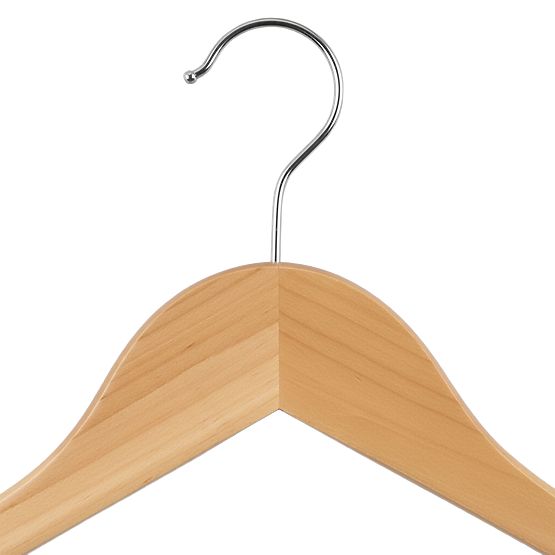 Holzkleiderbügel RONDO Set 10 Stück hellbraun