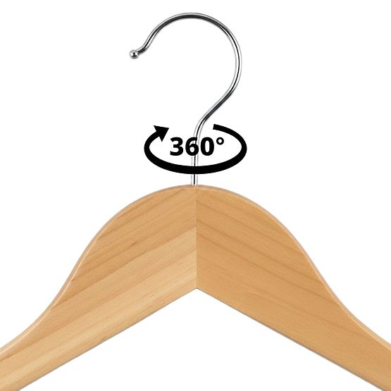 Holzkleiderbügel RONDO Set 10 Stück hellbraun