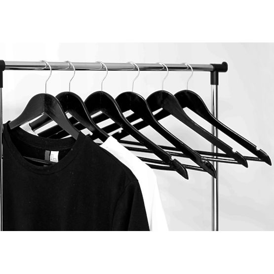 Holzkleiderbügel RONDO Set 5 Stk. schwarz