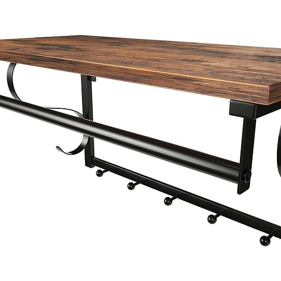 Holzregal mit Kleiderhaken LOFT