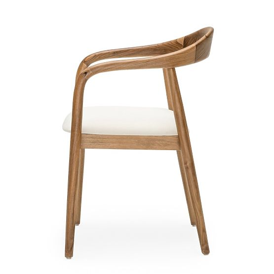 Holzstuhl Ludvika 2.0, abgerundet, natur/creme