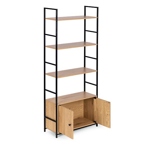 Industrielles Loft-Regal mit Schrank 4 Regalböden ModernHome