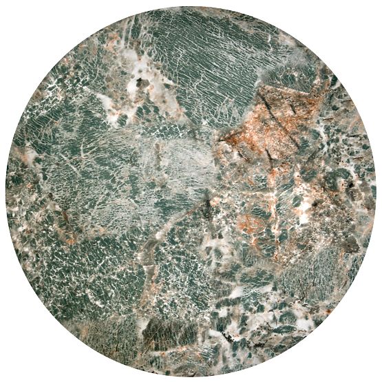 INES Set aus 2 Tischen, grüner Marmor / schwarz (1p=1set)